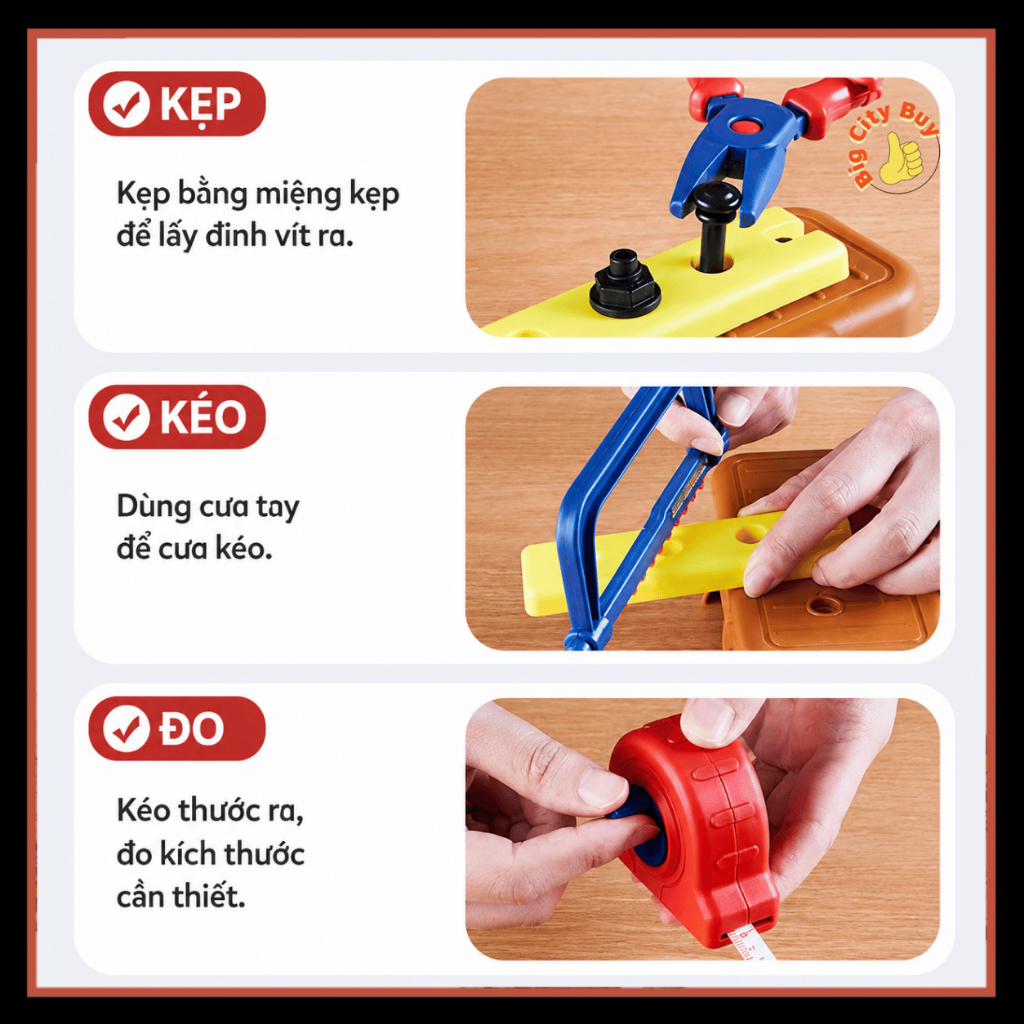 Bộ Đồ Chơi Dụng Cụ Sửa Chữa Working Toys Máy Khoan Điện Hộp Công Cụ Lắp Ráp Kỹ Sư Xây Dựng Cho Bé BigcityBuy 339BDC_thumbnail_2