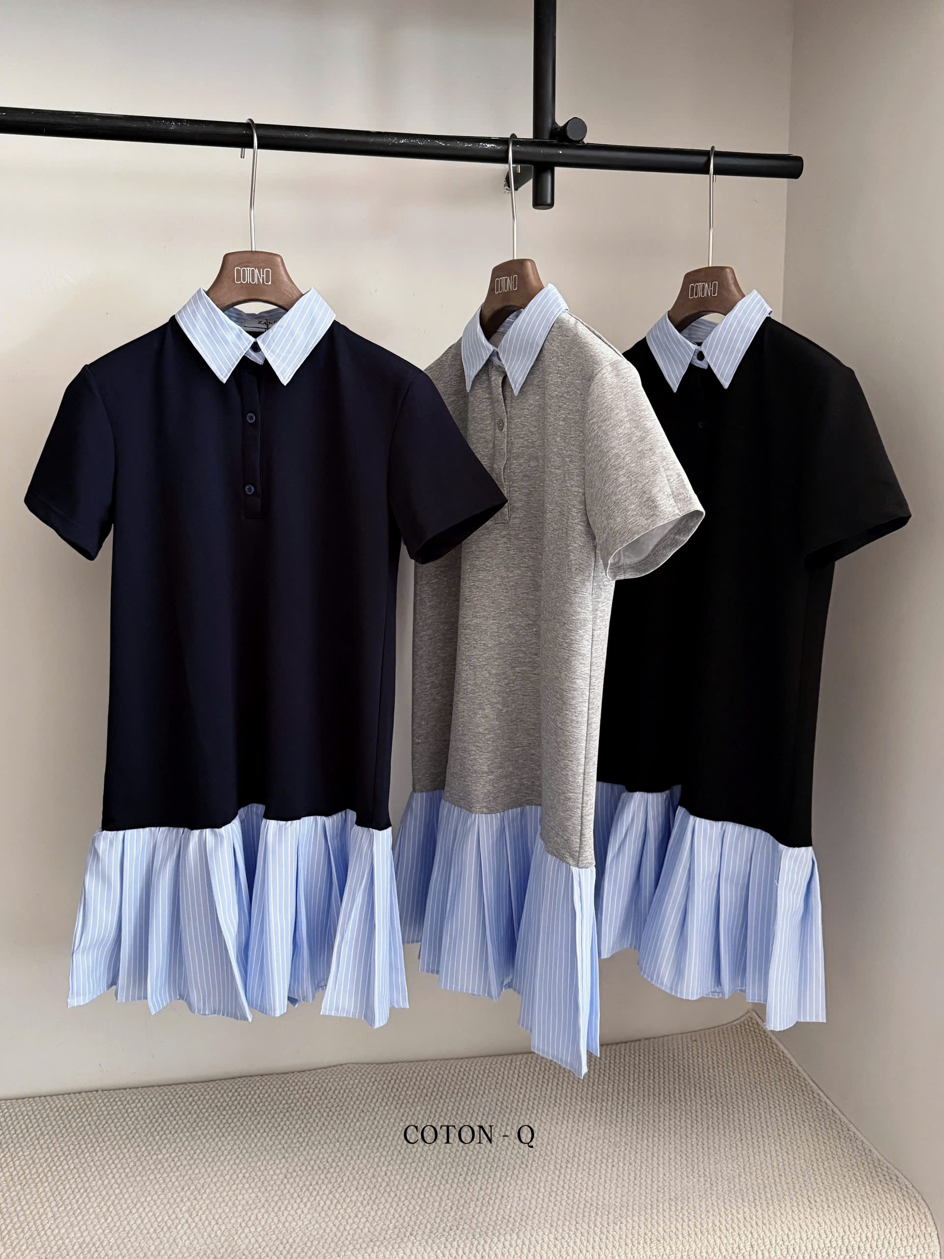 Đầm suông có cổ ( XANH ĐEN )_thumbnail_17