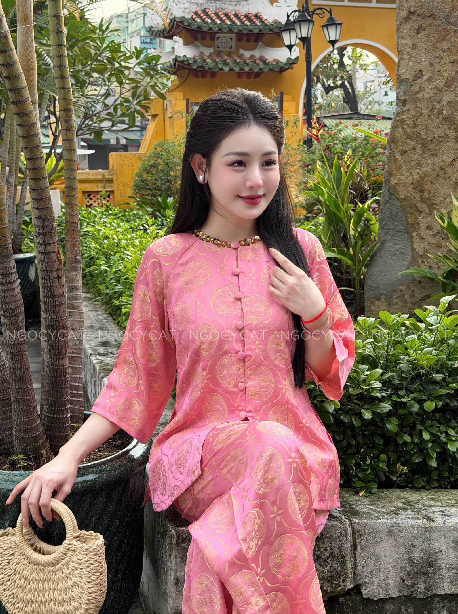 Áo Bà Ba Màu Xanh Lụa Trúc Mai _thumbnail_3