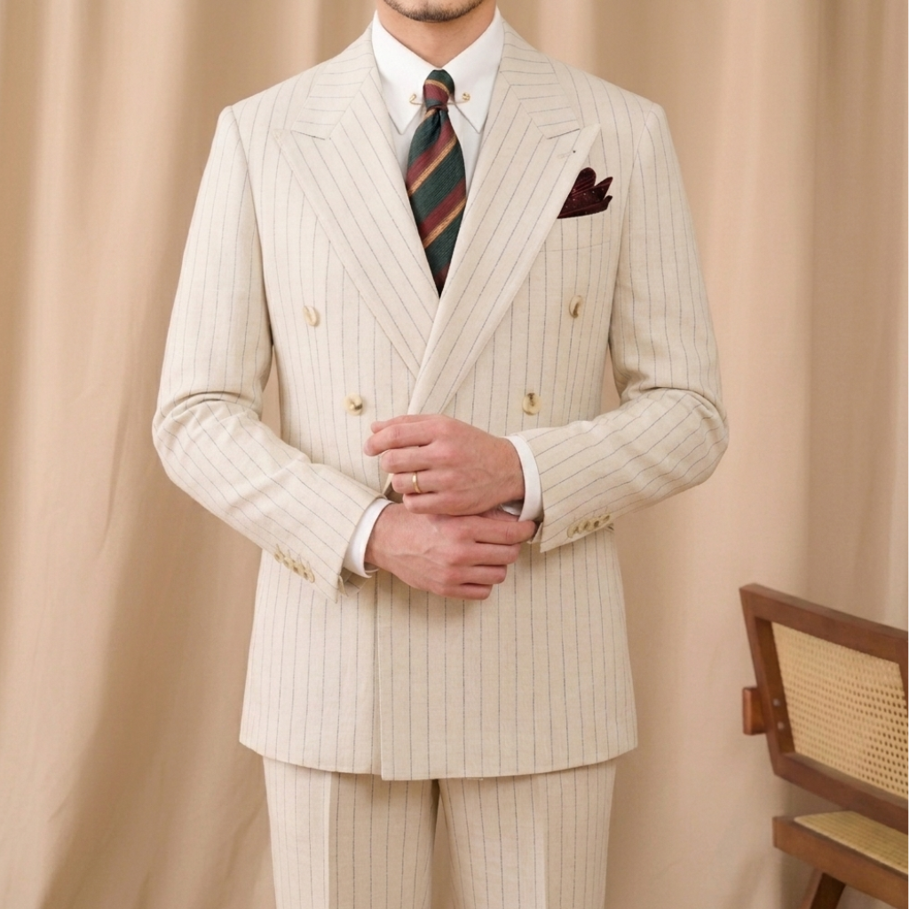 Bộ Suit Portofino Sọc Ivory_thumbnail_5