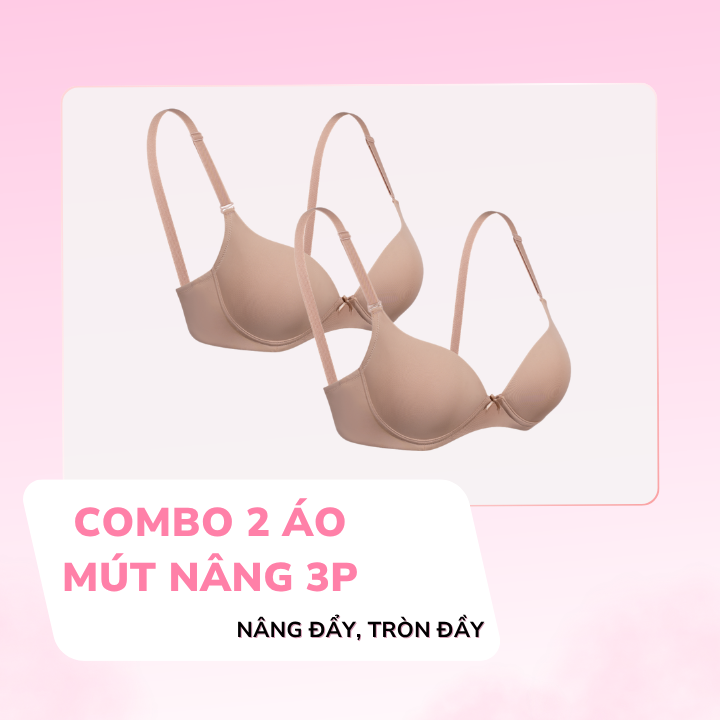 COMBO 2 Áo Ngực LOC PREMIUM Mút Nâng 3P