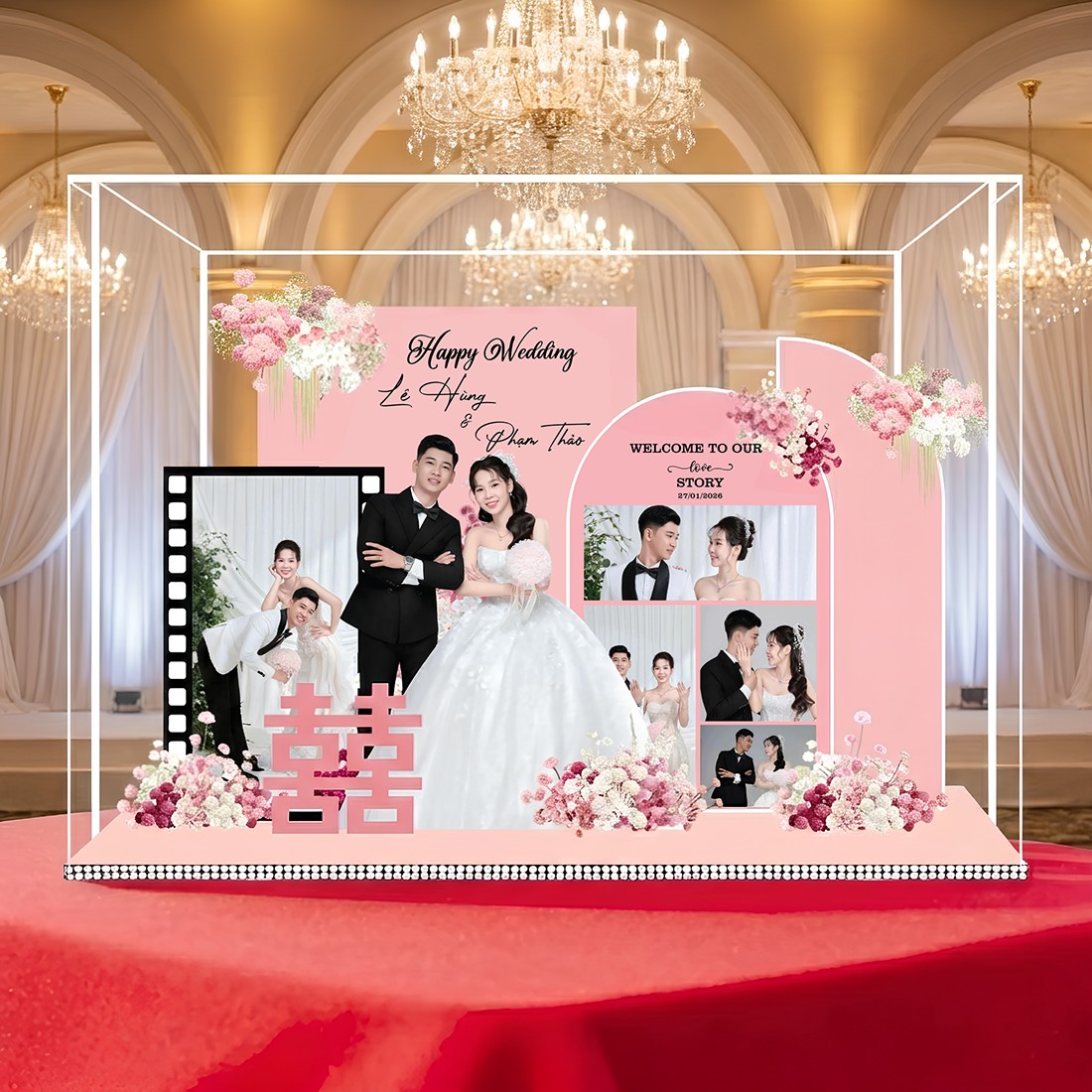 Standee Đám Cưới – Mô Hình Mica 3D Trang Trí, In Ảnh Theo Yêu Cầu, Quà Cưới Decor (Tặng Hộp+ Túi) - Size tính theo chiều ngang_thumbnail_13