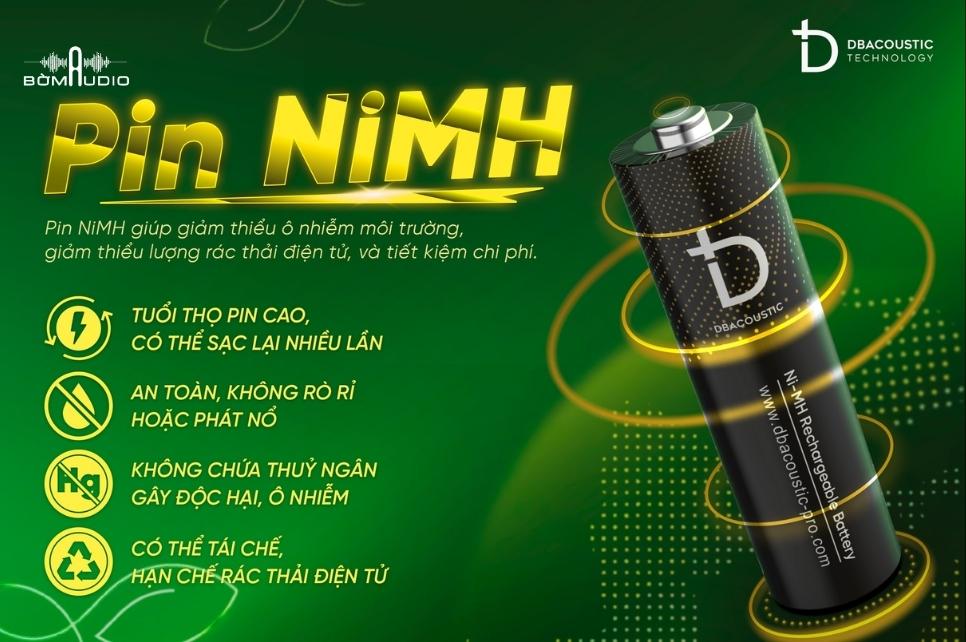 Pin NiMH đi kèm ấn tượng