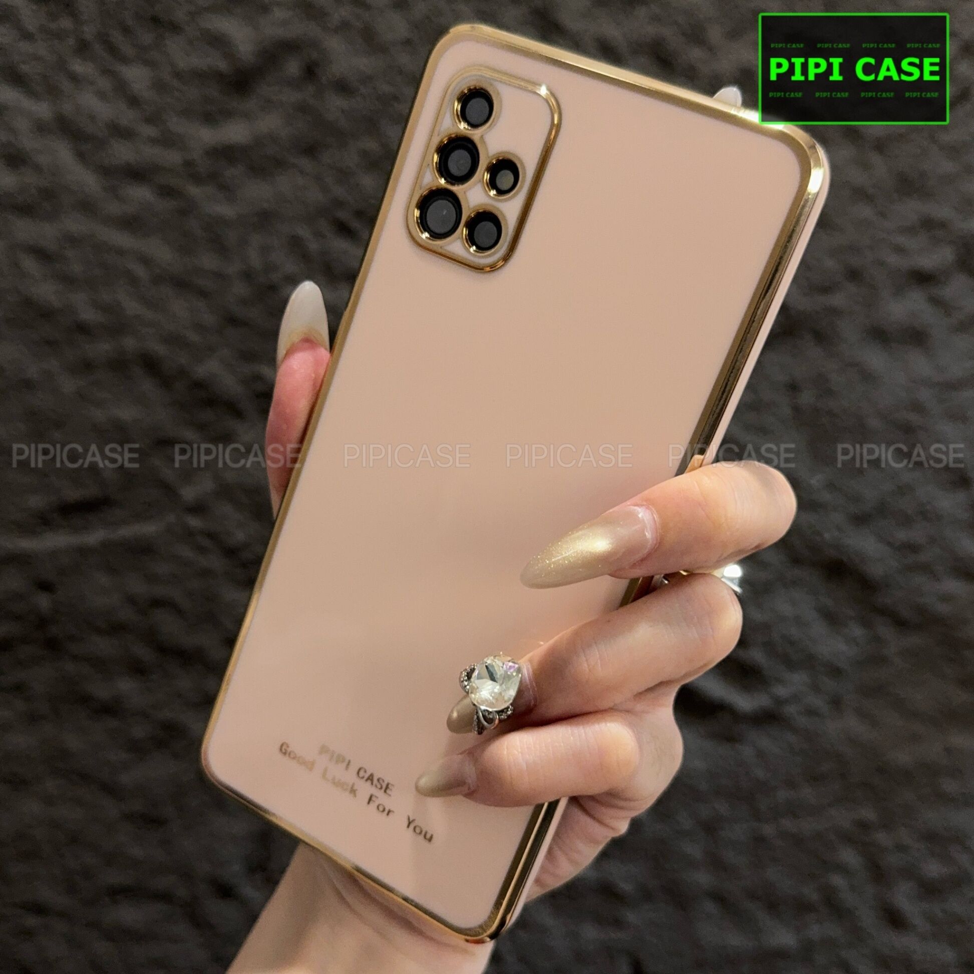 Ốp Lưng Samsung A51 - Royal - Vàng Hồng