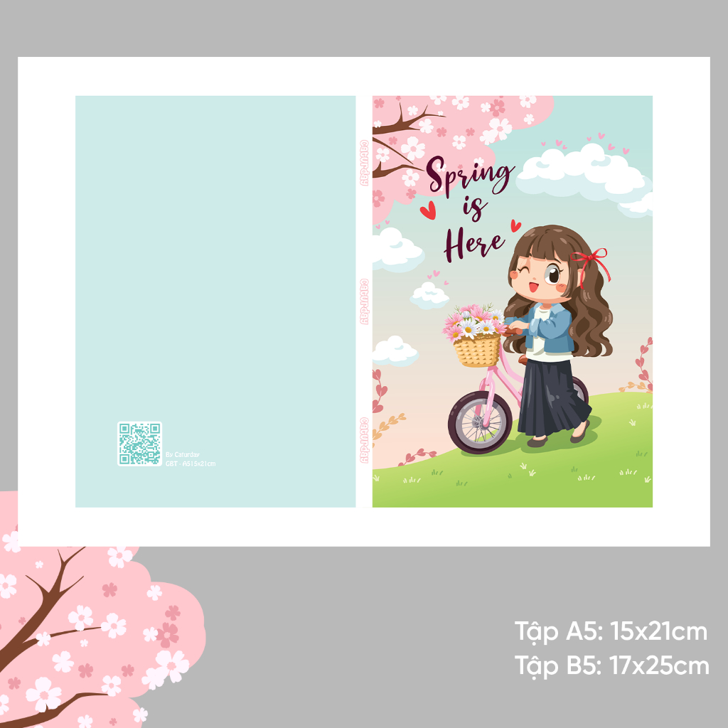 Giấy bao tập CÔ BÉ DỄ THƯƠNG, có bán kèm nhãn vở môn học in theo yêu cầu từ lớp 1 đến lớp 12_thumbnail_1