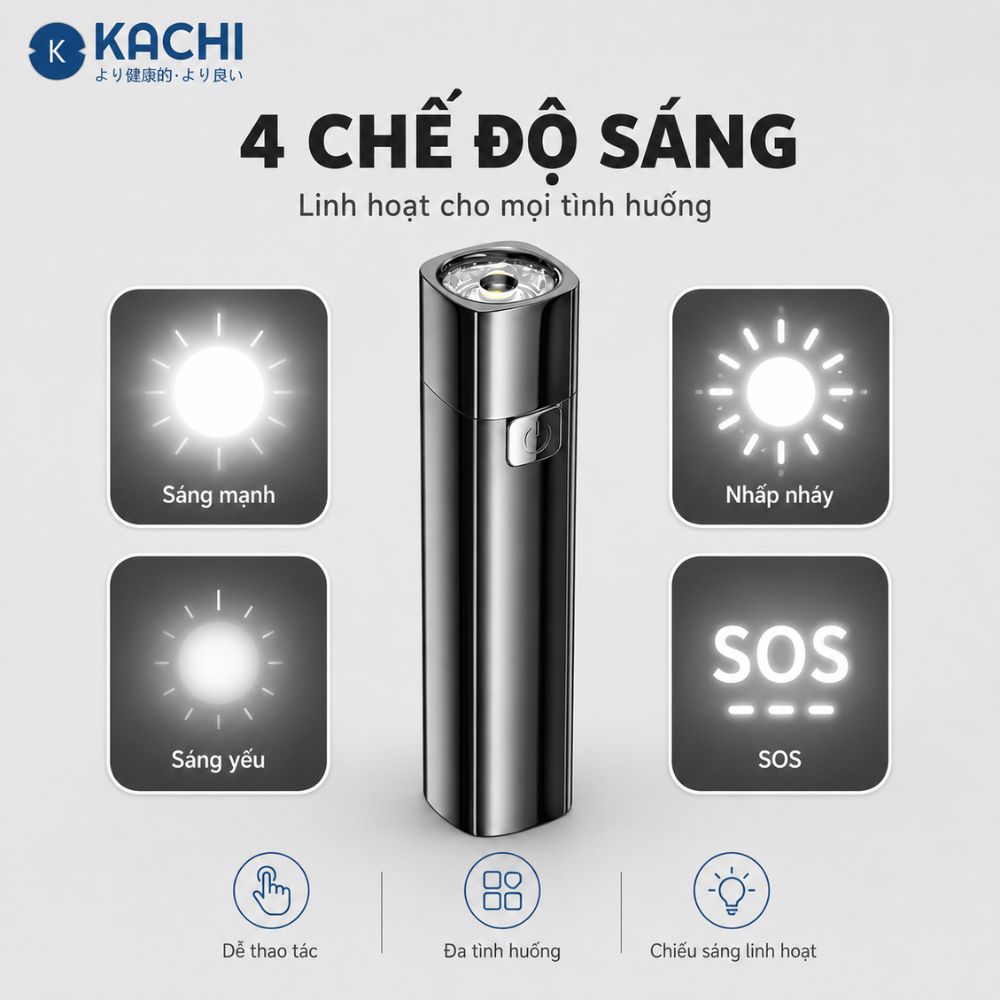 Đèn Pin Sạc Đa Năng Kachi MK425: Soi Rọi Mọi Hành Trình, Bừng Sáng Mọi Cuộc Vui_thumbnail_4