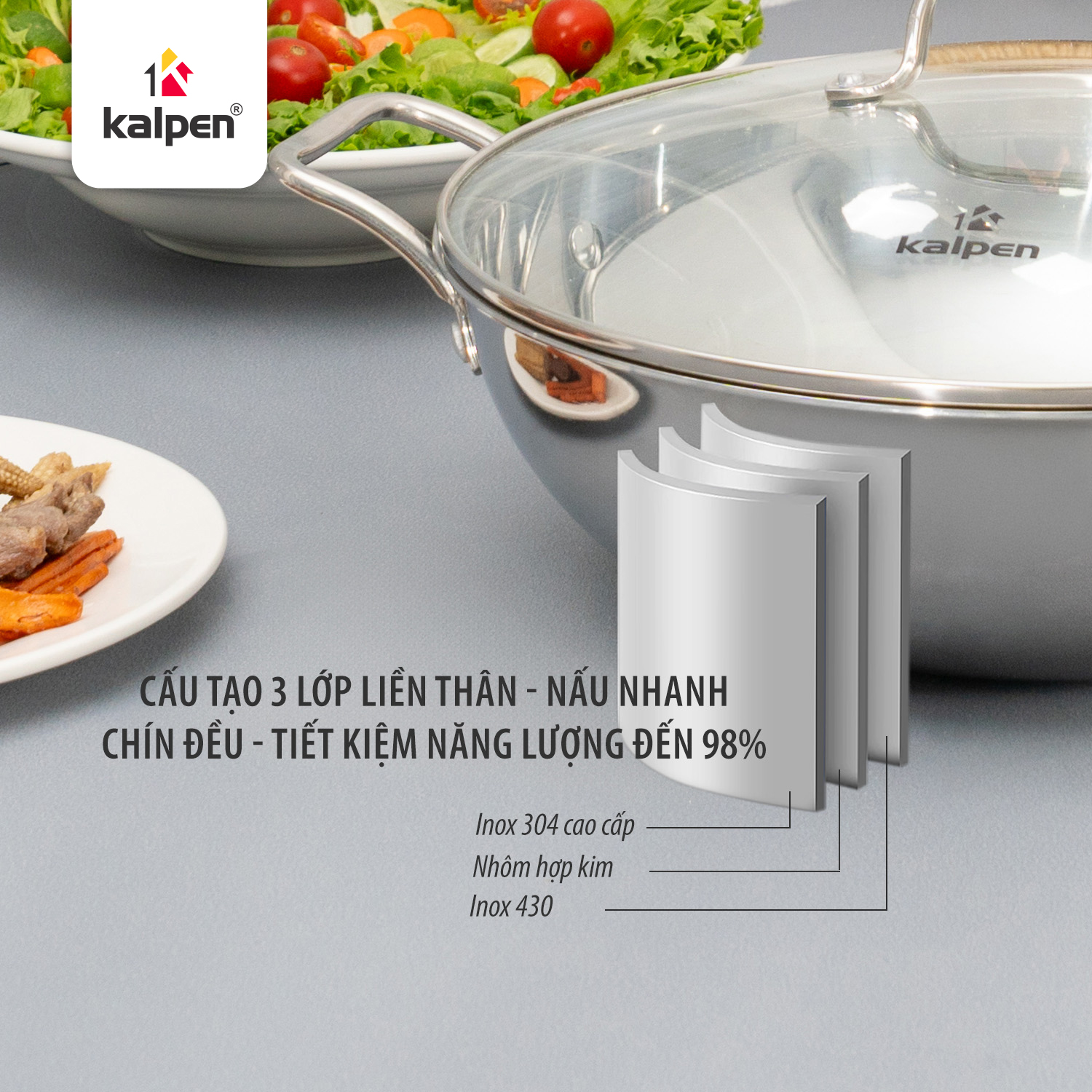 Chảo xào Inox 304 liền khối, có vung kính_thumbnail_7