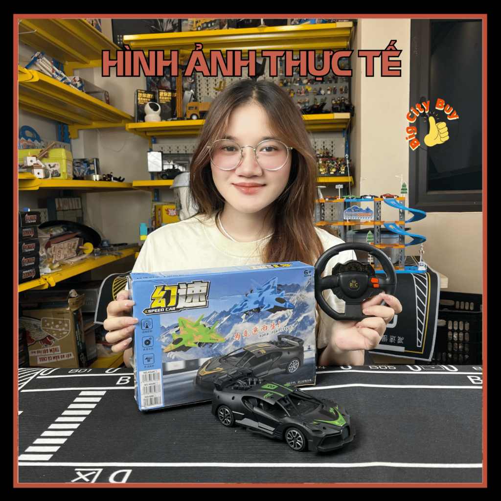 Xe Ô Tô Điều Khiển Từ Xa Bugatti Mini Có Vô Lăng, Xe Đua Tốc Độ Đồ Chơi Cho Bé Cực Ngầu BigcityBuy 337XOT_thumbnail_6