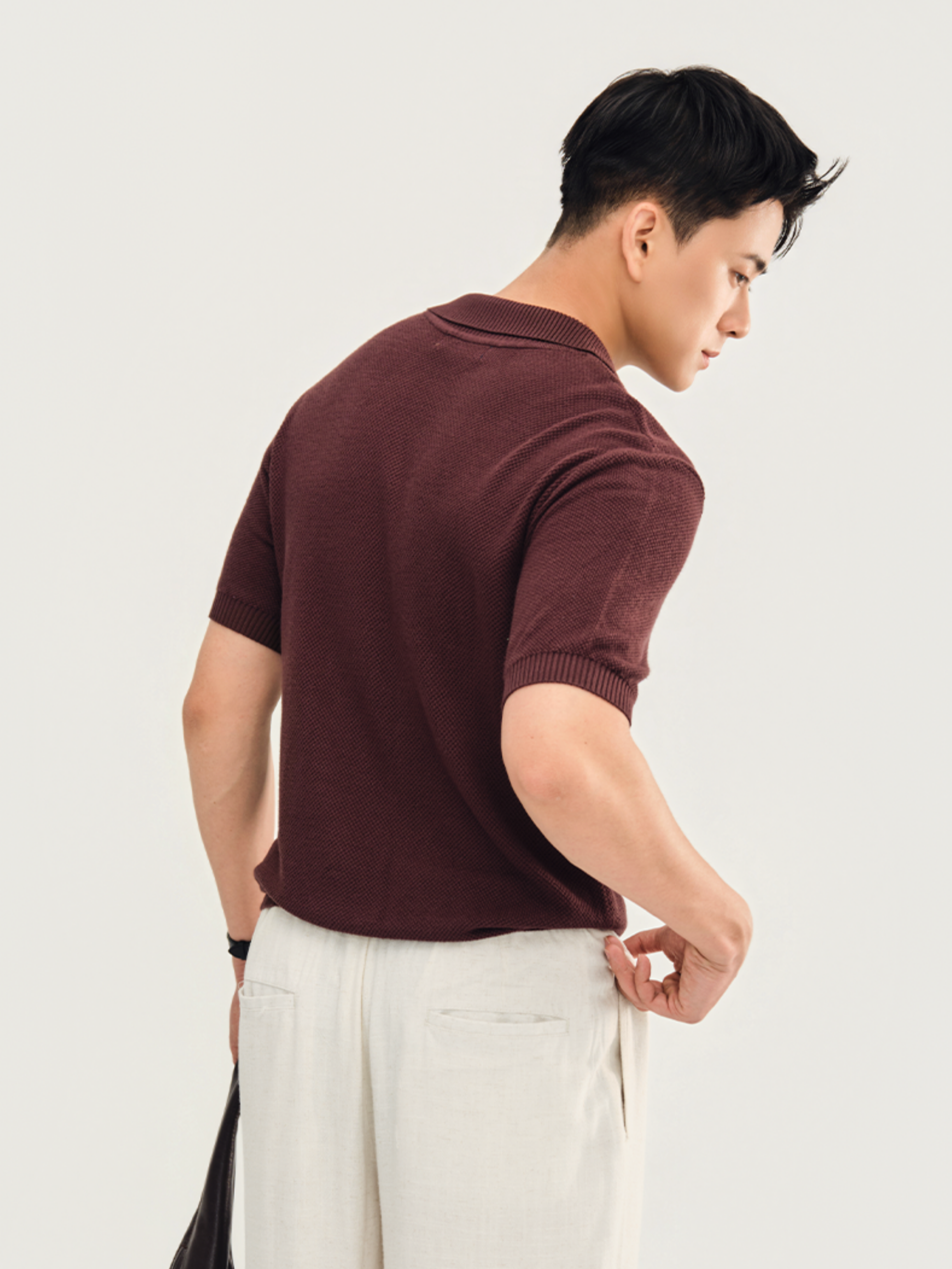 Áo Polo Dệt Kim Solar Sợi Viscose Form Regular_thumbnail_2