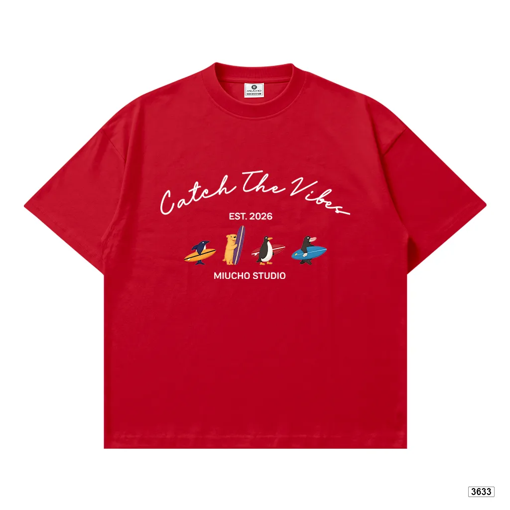 Áo thun unisex form boxy Catch the vibes Miucho 3633_thumbnail_13