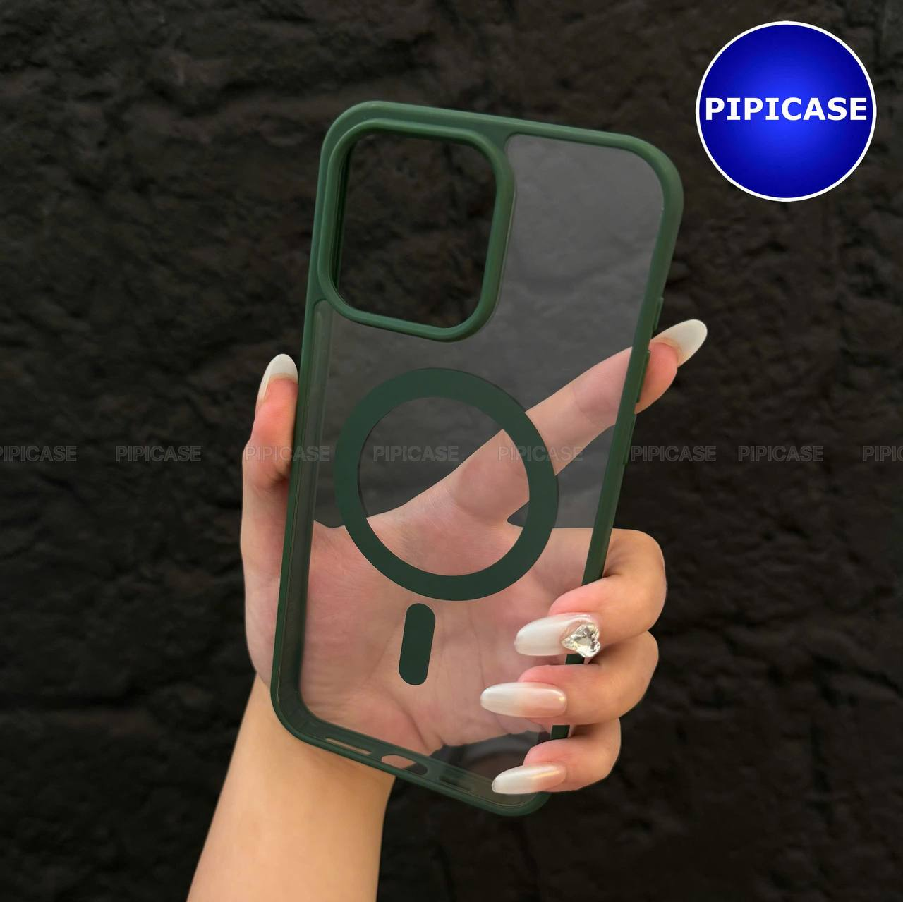 Ốp Lưng iPhone 15 Pro Max - Chic - Xanh Lá