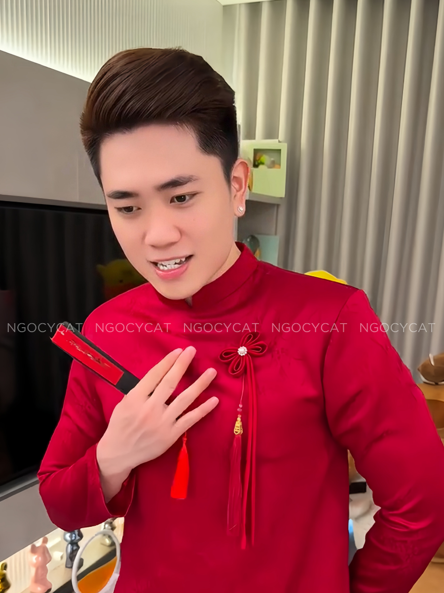 Áo Dài Nam Màu Đỏ_thumbnail_1