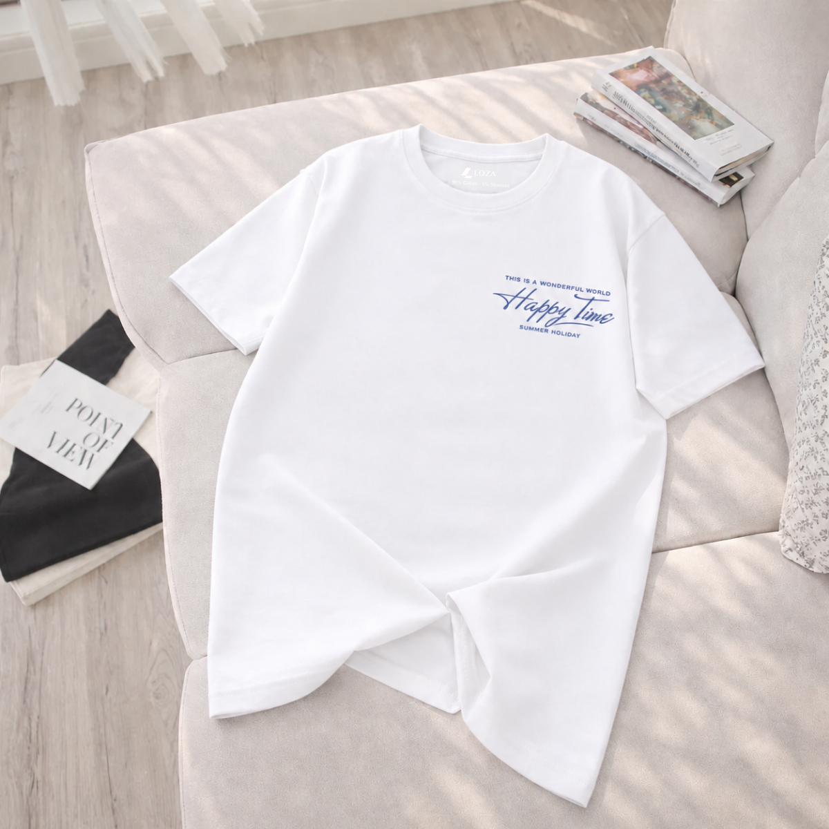 [Form rộng] Áo phông nữ dáng rộng NA03 hình chữ Happy Time - Loza RT8426_thumbnail_6