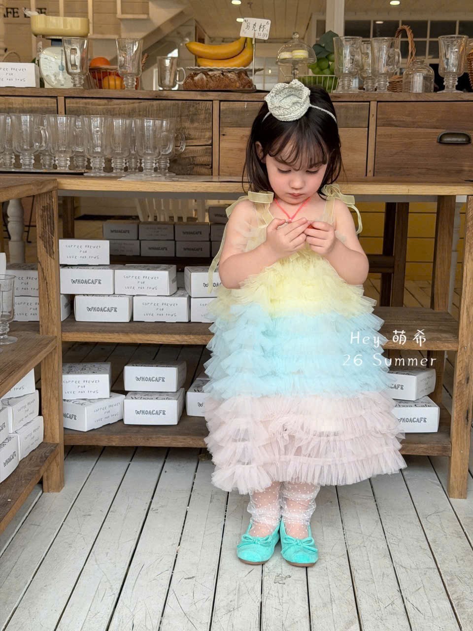 D242 - Vát 2 dây voan tầng nhiều màu hãng HMX