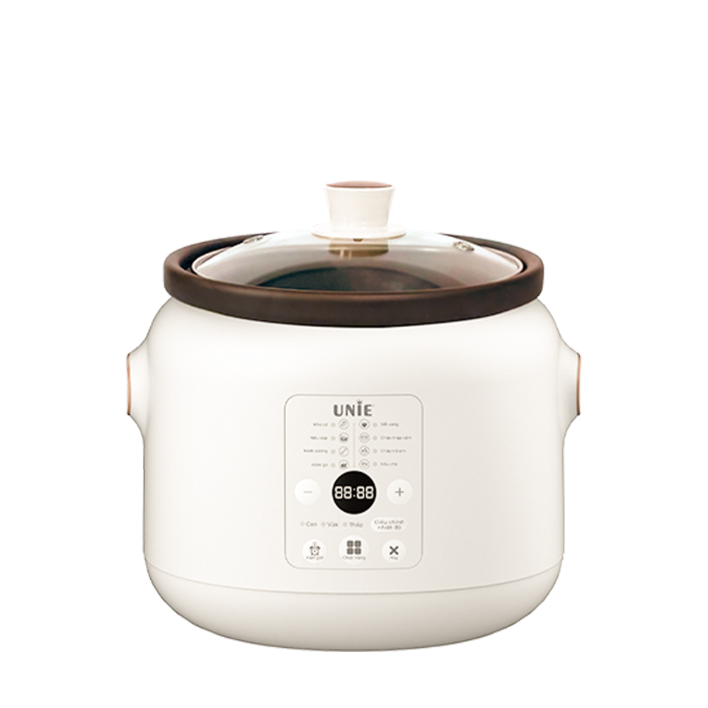 Nồi kho hầm chuyên dụng UNIE USC208 dung tích 2L, lòng nồi gốm Ceramic, hẹn giờ 24 tiếng