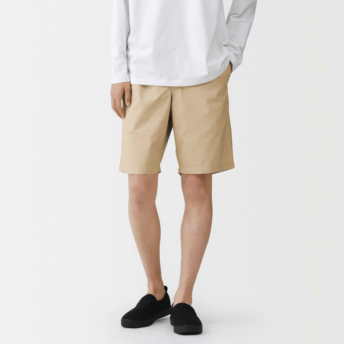 Quần đùi kaki giấy unisex Muji