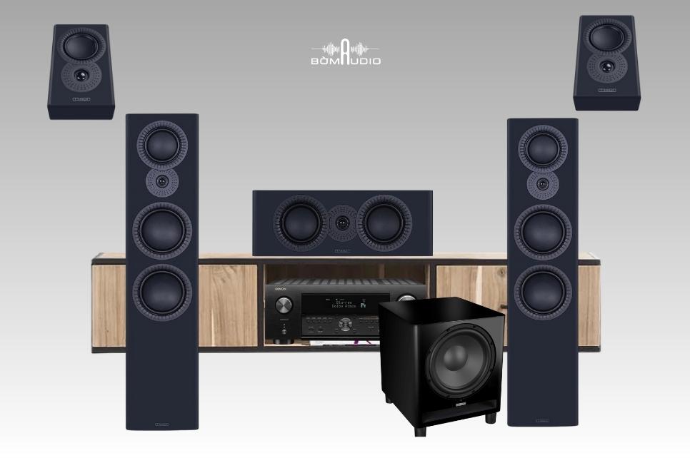 Combo Amply DENON AVC-X4700H + Front MISSION LX6 MKII + Center MISSION LX C2 MKII + Surround MISSION LX D3 MKII + Sub MISSION ZX-12 - B64