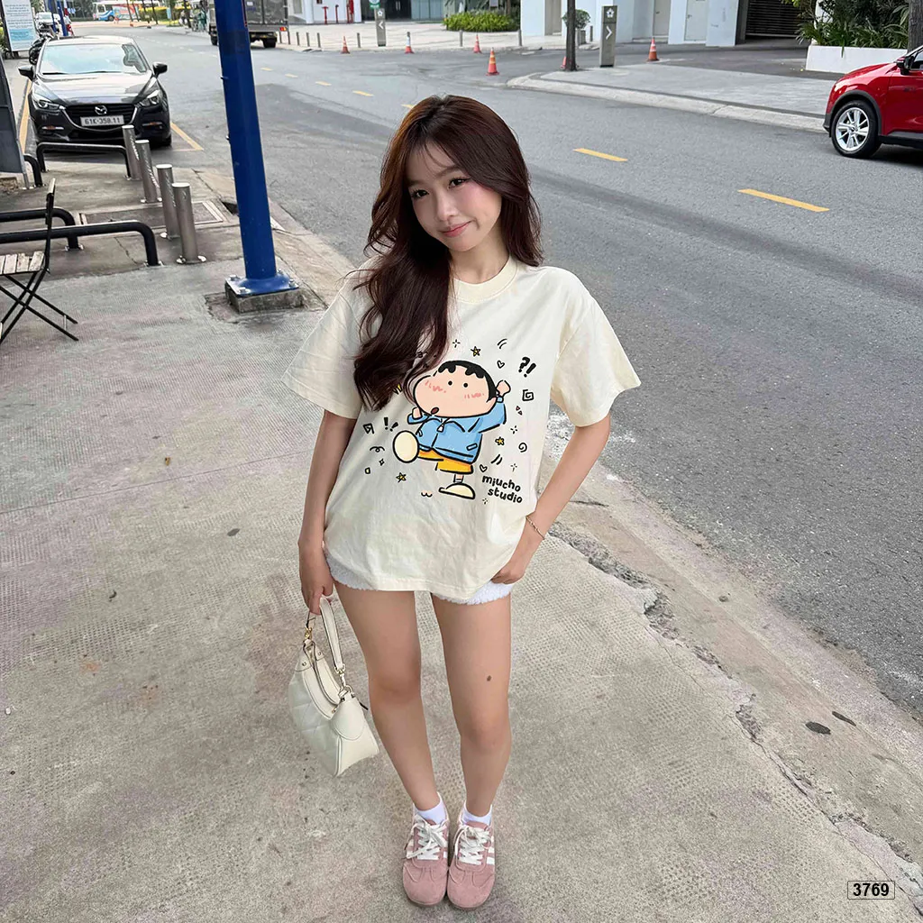 Áo thun nữ form boxy Shinnosuke phong cách đáng yêu Miucho 3769_thumbnail_2