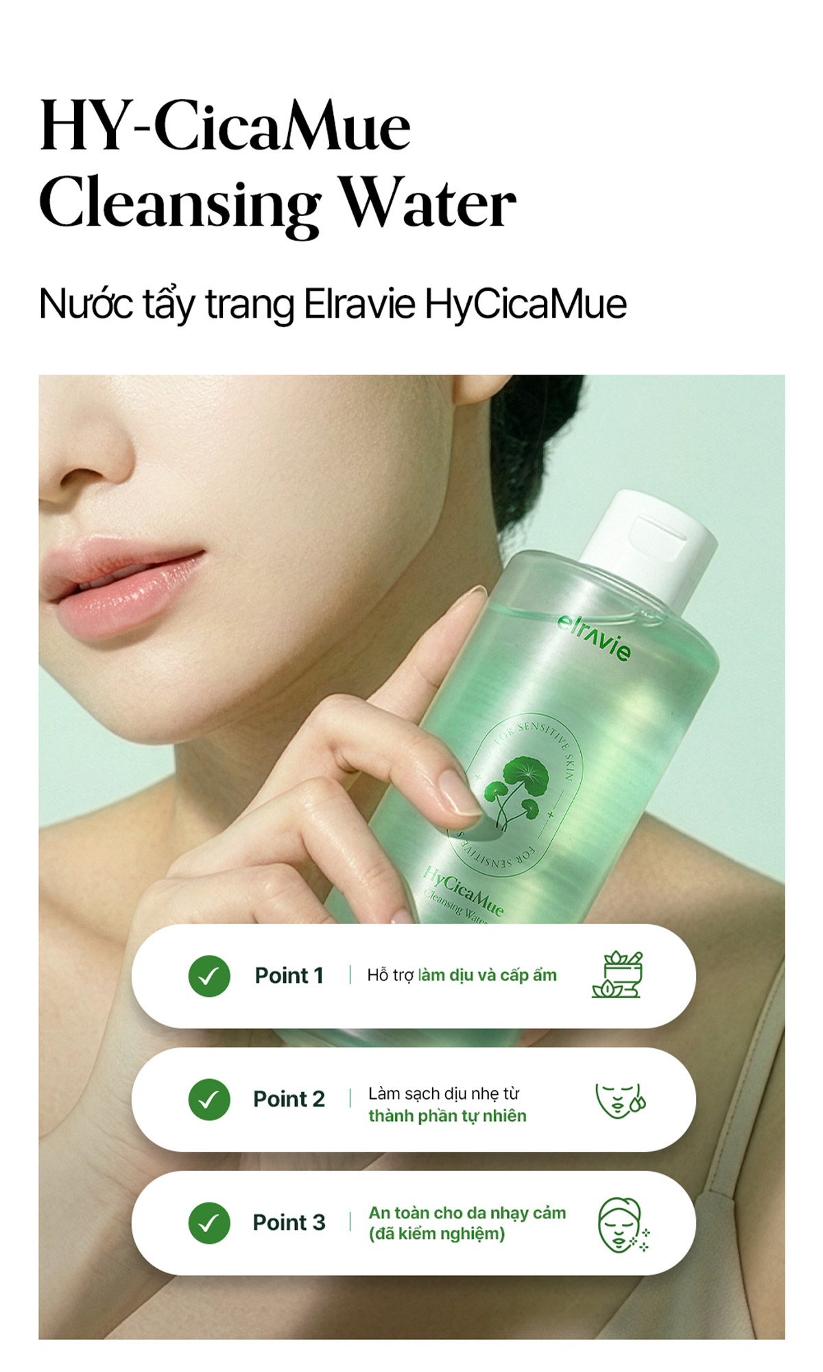 Nước tẩy trang Elravie Hycicamue Cleansing Water