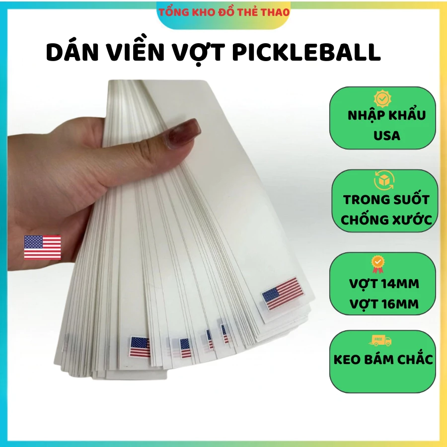 Miếng dán viền vợt Pickleball PPF Promax nhập khẩu bảo vệ viền vợt