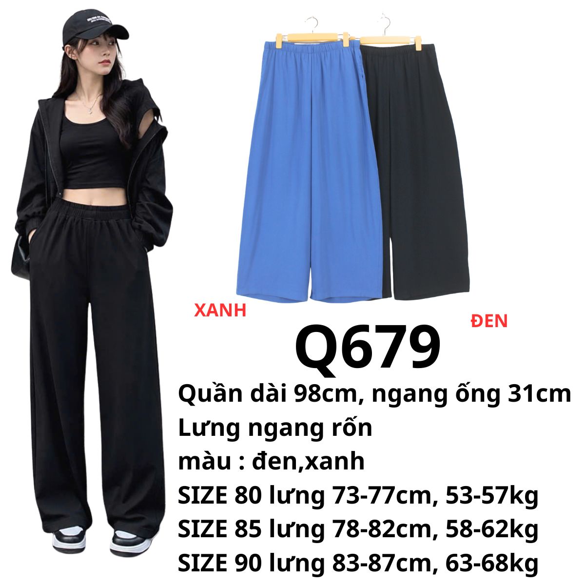 Q679 - Quần ống suông