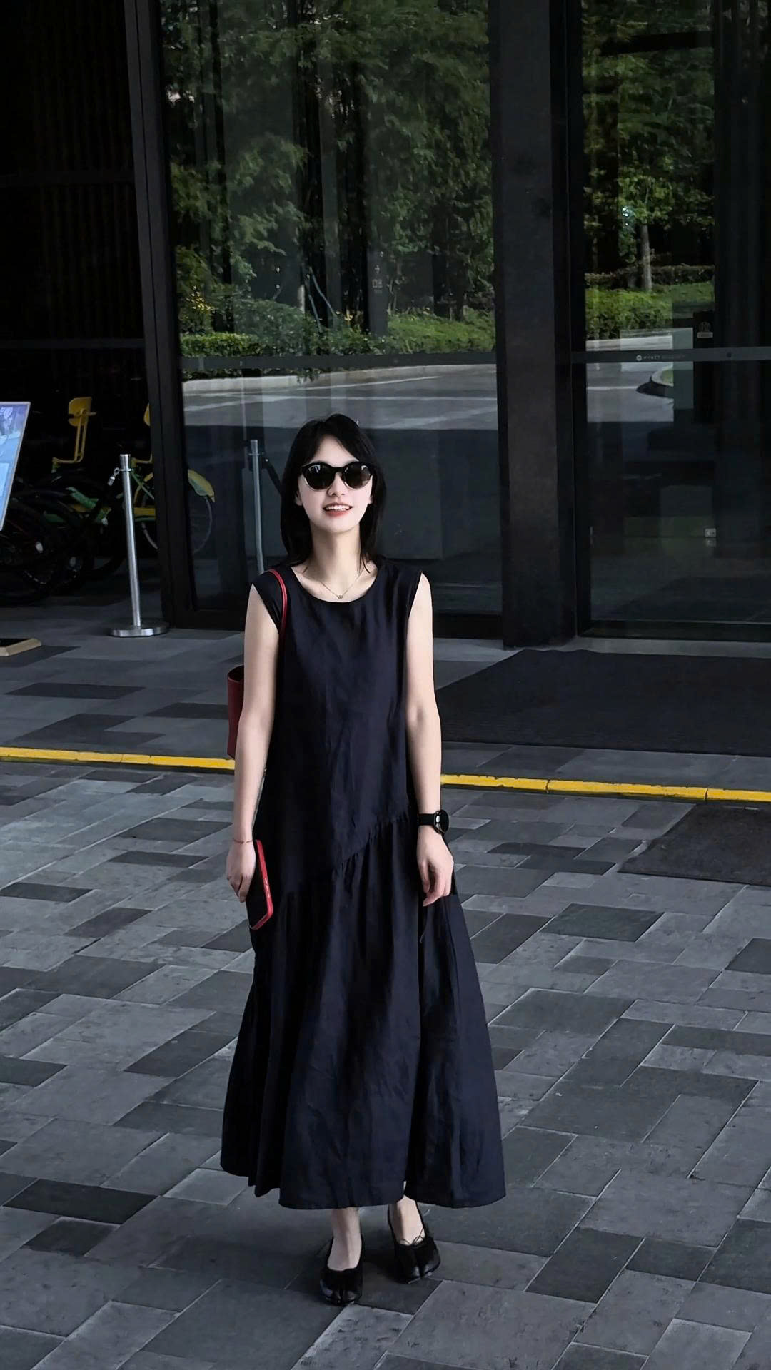 VD016 - Đầm Linen Maxi Hạ Eo
