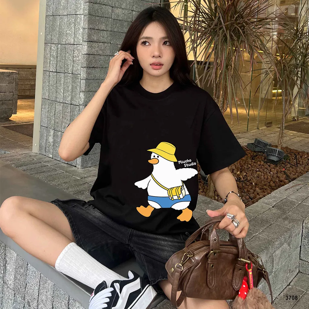 Áo thun form boxy vịt con đáng yêu Miucho 3708_thumbnail_6