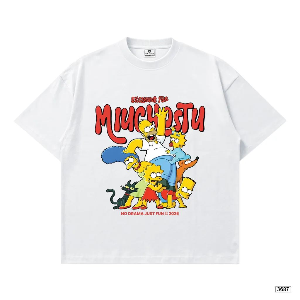 Áo thun nam nữ form boxy Gia đình Simpsonn Miucho 3687_thumbnail_8
