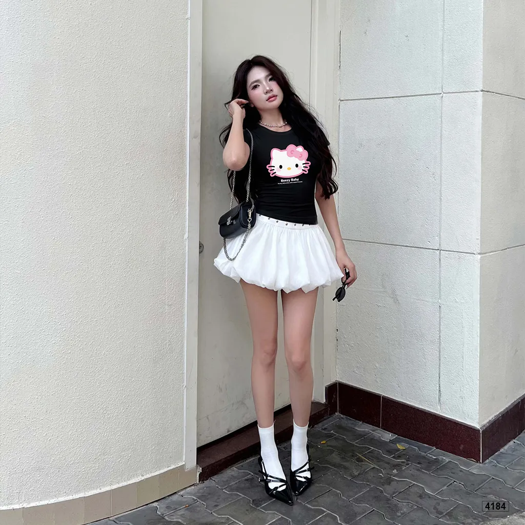 Áo baby tee nữ ôm body co giãn Kittie Beezy 4184_thumbnail_3