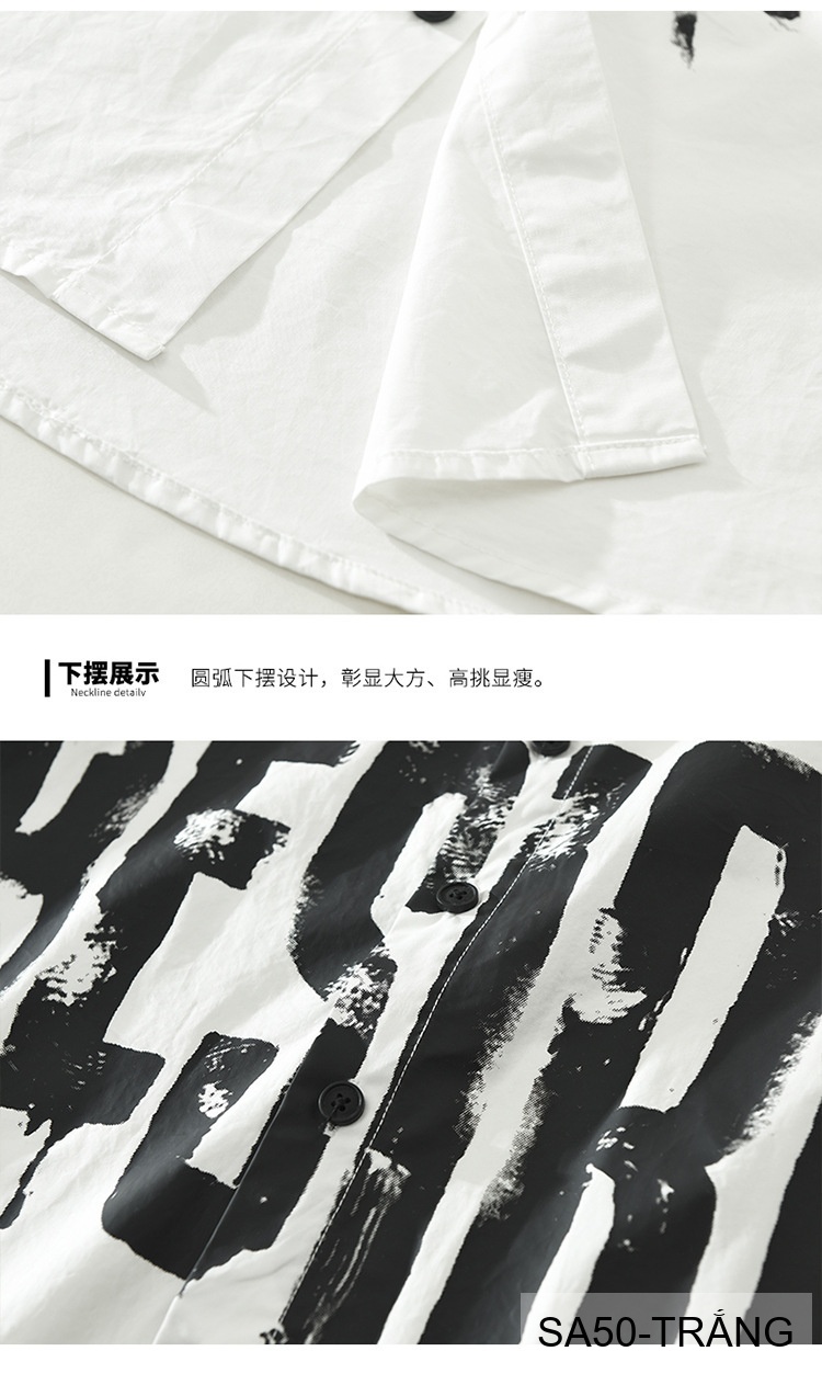 SA50 - Áo Sơ Mi Nam Dài Tay In Chữ Phong Cách Nhật Bản, Chất Cotton Mềm Mại, Phù Hợp Mặc Hàng Ngày_thumbnail_8