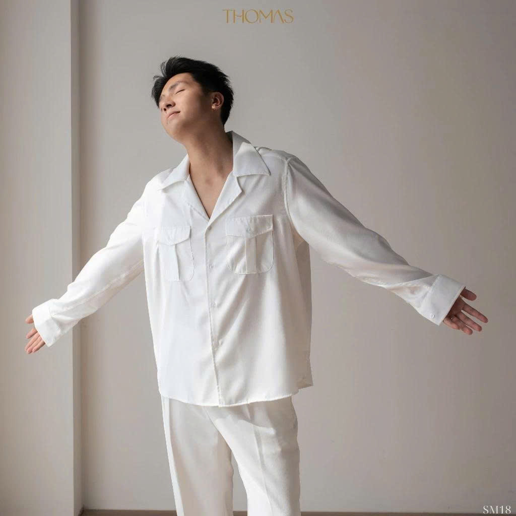 Áo Sơ Mi Dài Tay Marco Cổ cuba Vải Bạch Đàn Form relaxed_thumbnail_6