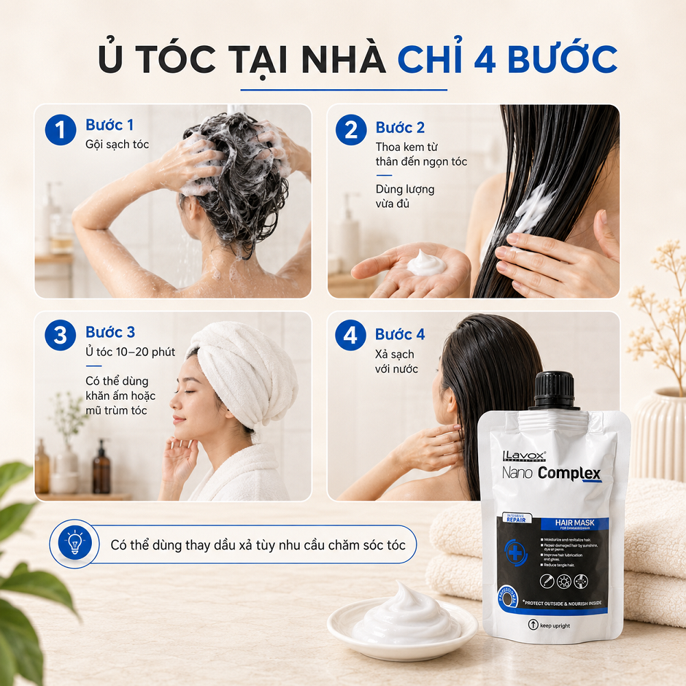 [Chính Hãng] Kem Ủ Tóc Phục Hồi Lavox Nano Complex 150ml - Cứu Tinh Tóc Khô Xơ, Hư Tổn Chuẩn Salon_thumbnail_3