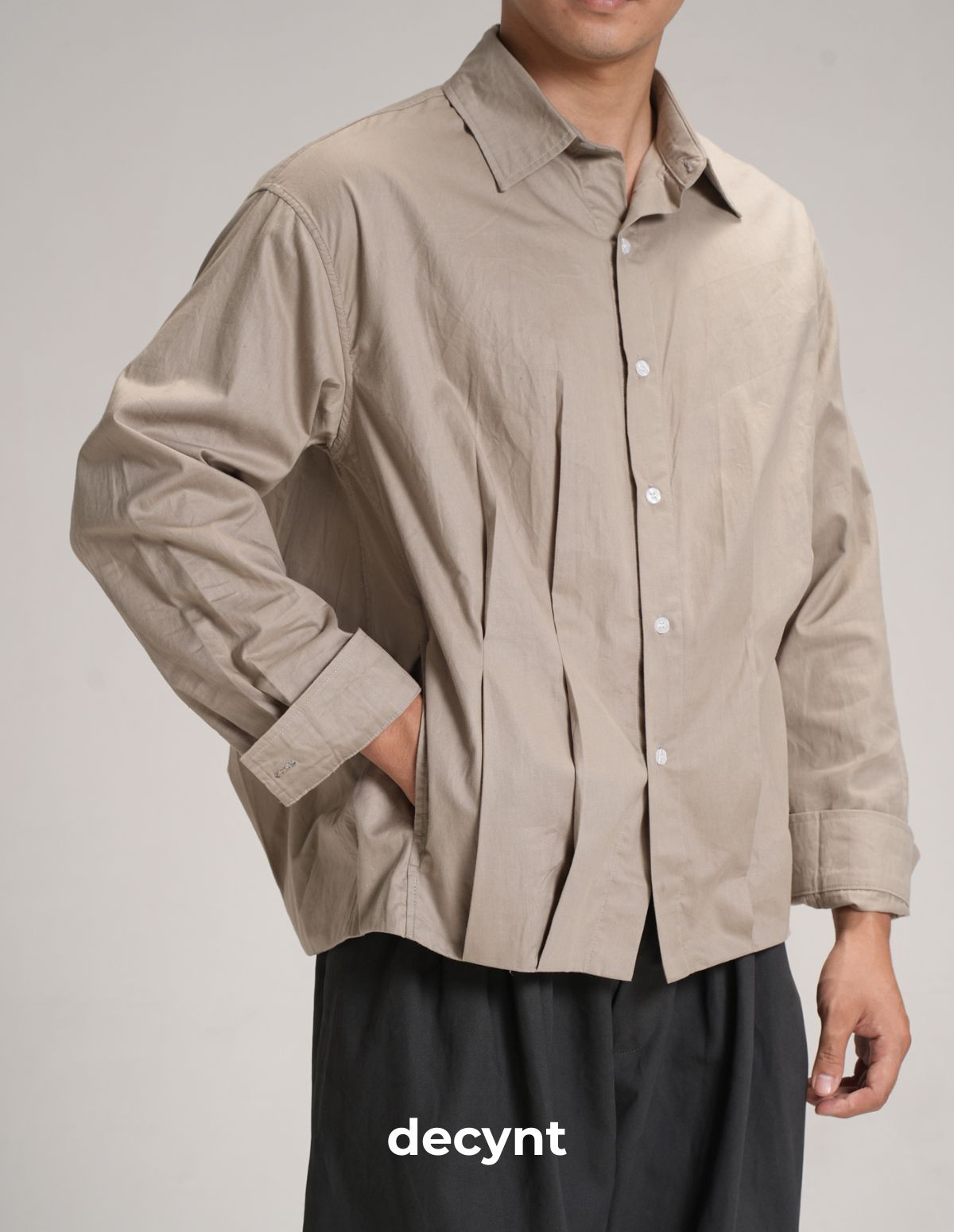 Pleated shirts decynt - Áo sơ mi xếp ly chất liệu 100% cotton hàn_thumbnail_13