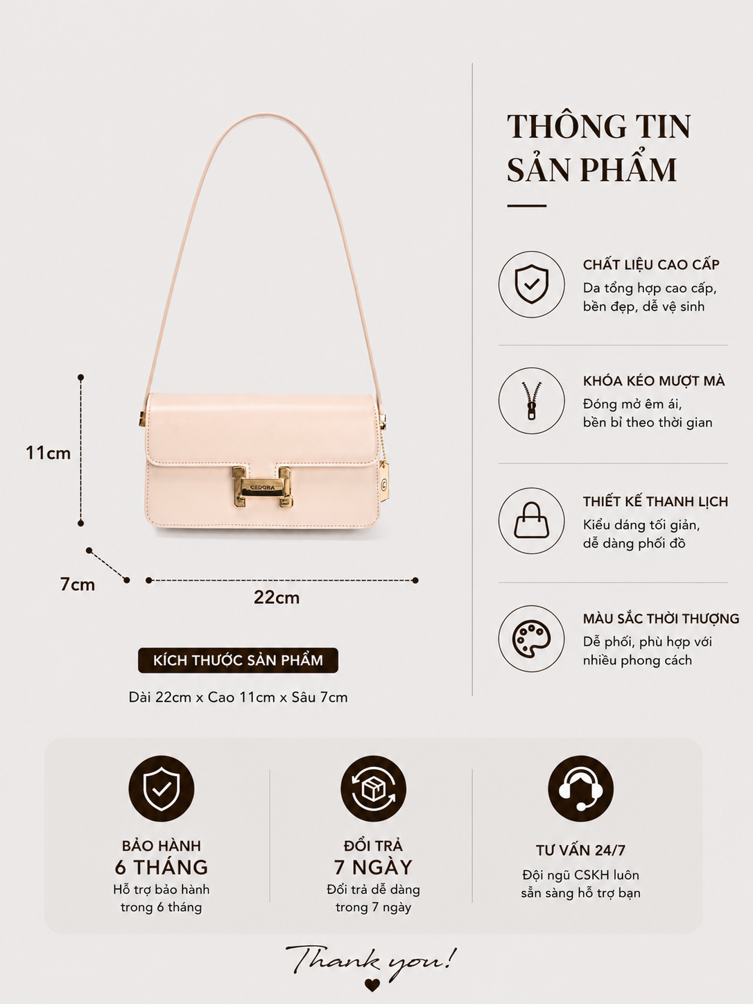 Túi CEDORA chữ H size22 7959-1C_thumbnail_13