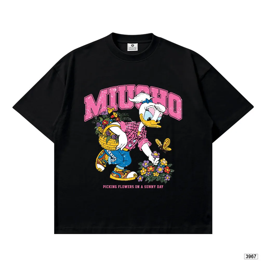 Áo thun boxy nữ hoạt hình Vịt dễ thương Miucho 3967_thumbnail_10