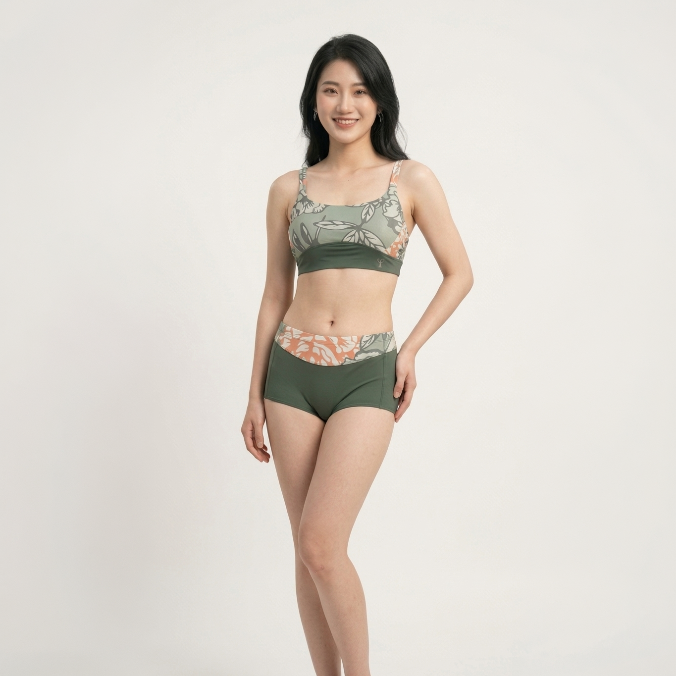 Bộ bơi nữ Narsis A25023: Đồ bơi 2 mảnh cao cấp, họa tiết lá thời thượng_thumbnail_10