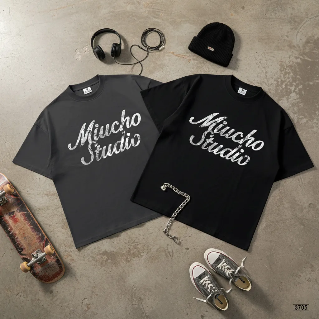 Áo thun boxy nam nữ Miucho Studio 3705 dày dặn đứng form_thumbnail_7