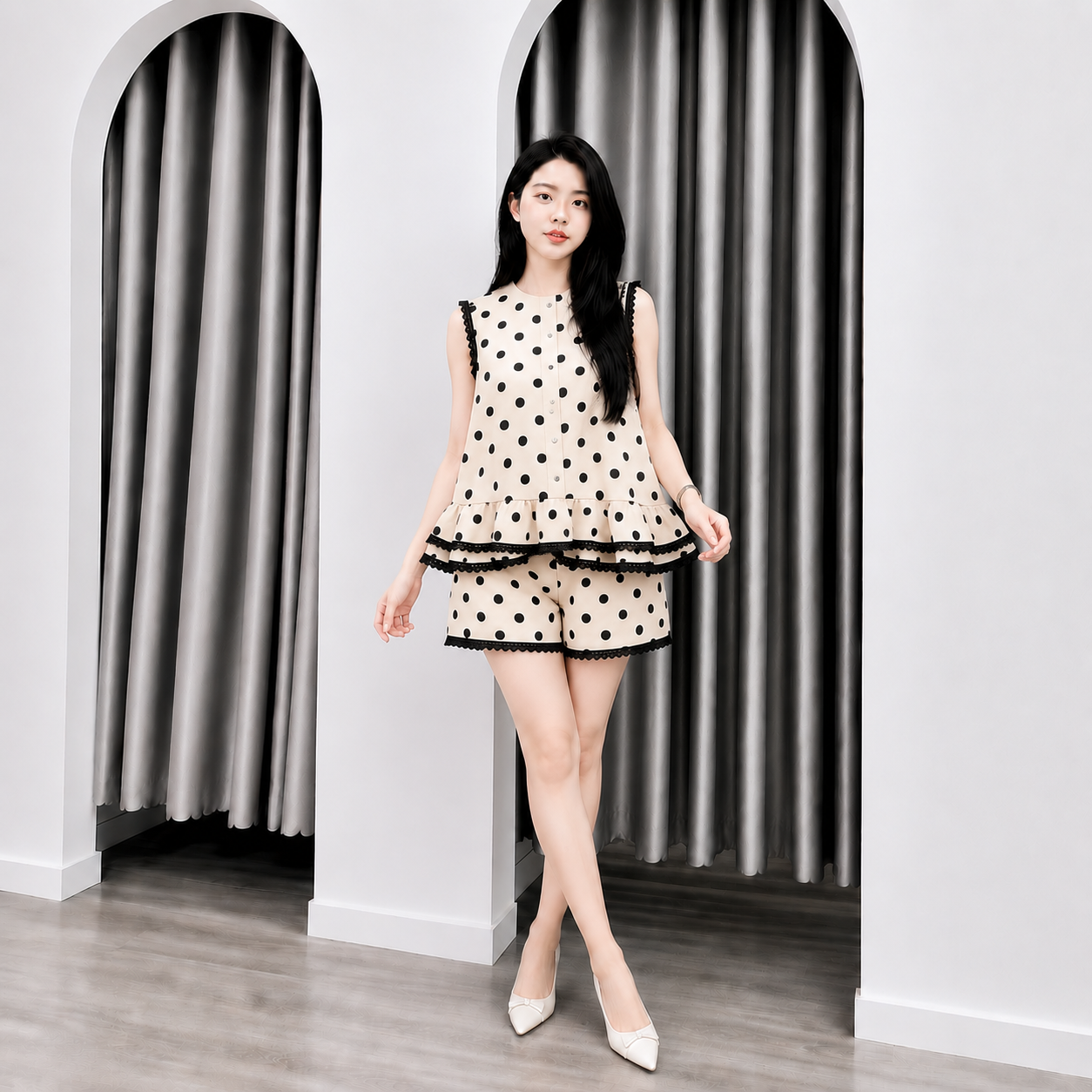 Set chấm bi ren viền 1315_thumbnail_6