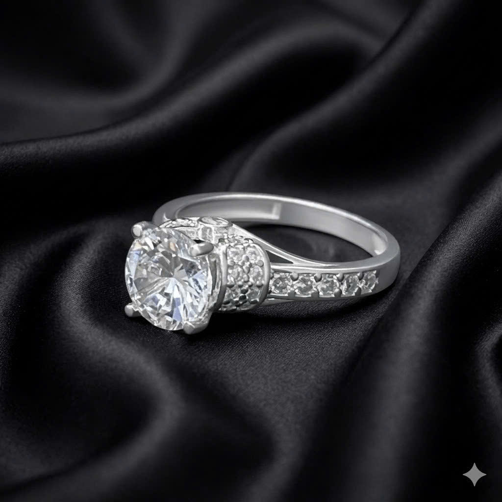 Nhẫn bạc xi kim đá chủ đai đá size 6_thumbnail_1
