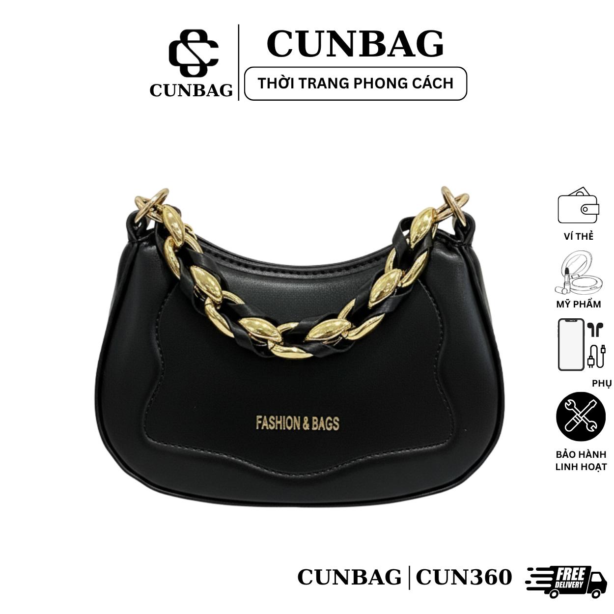 Túi Xách Nữ Dáng Thuyền Phối Dây Kiểu Cầm Tay Đeo Vai Đeo Chéo Bag Da CUN360_thumbnail_1