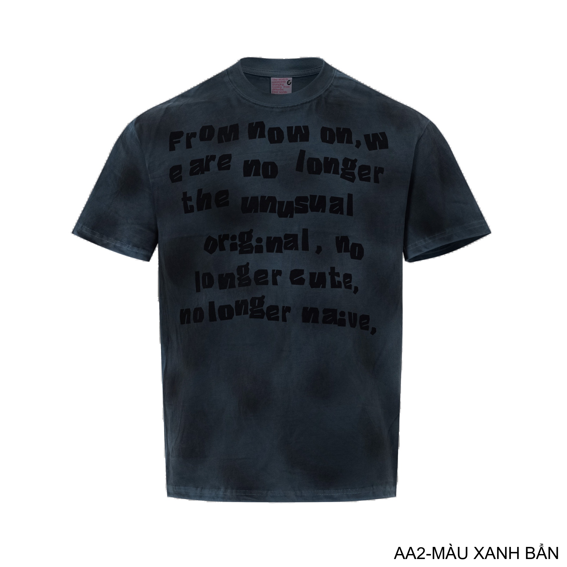 AA2 - Áo thun nam cổ tròn tay ngắn phong cách retro streetwear, chất cotton mềm, dáng rộng, màu Xanh Bẩn & Đỏ Bẩn_thumbnail_15