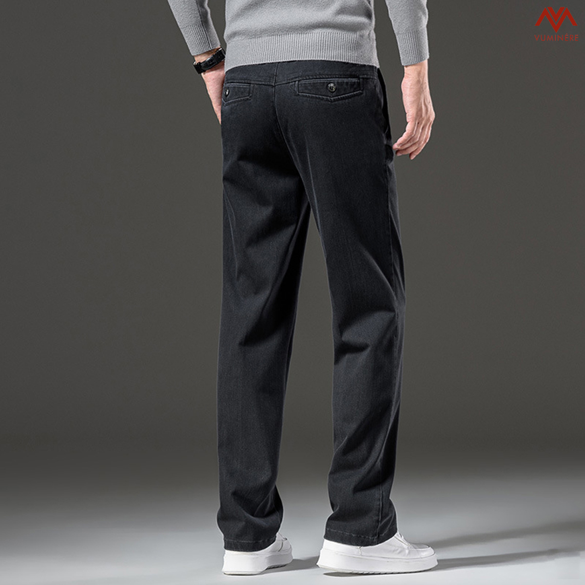 Quần Jeans nam VUMINÉRE - Regular Fit Jeans Form suông ống đứng tôn dáng_thumbnail_2