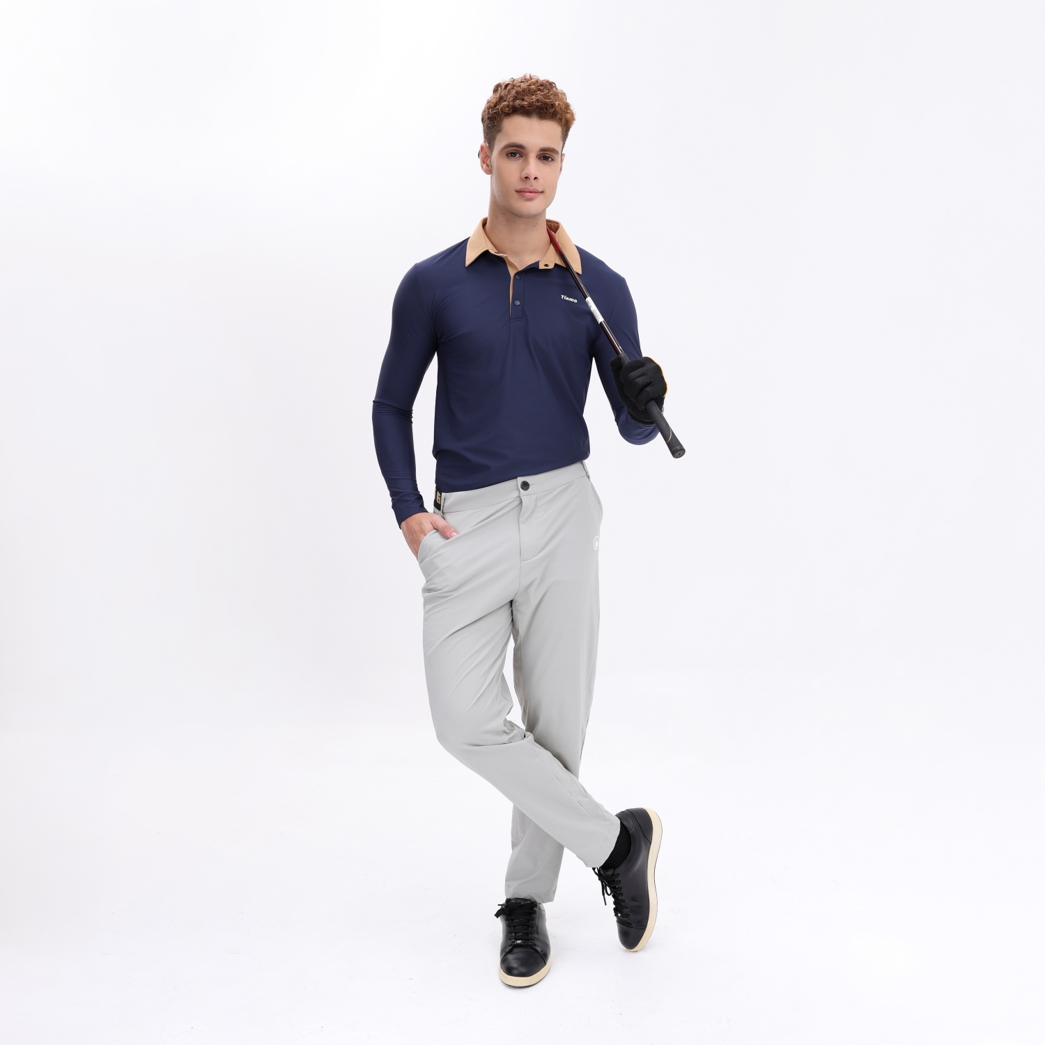 Áo Polo Dài Tay Phối Cổ - Nam