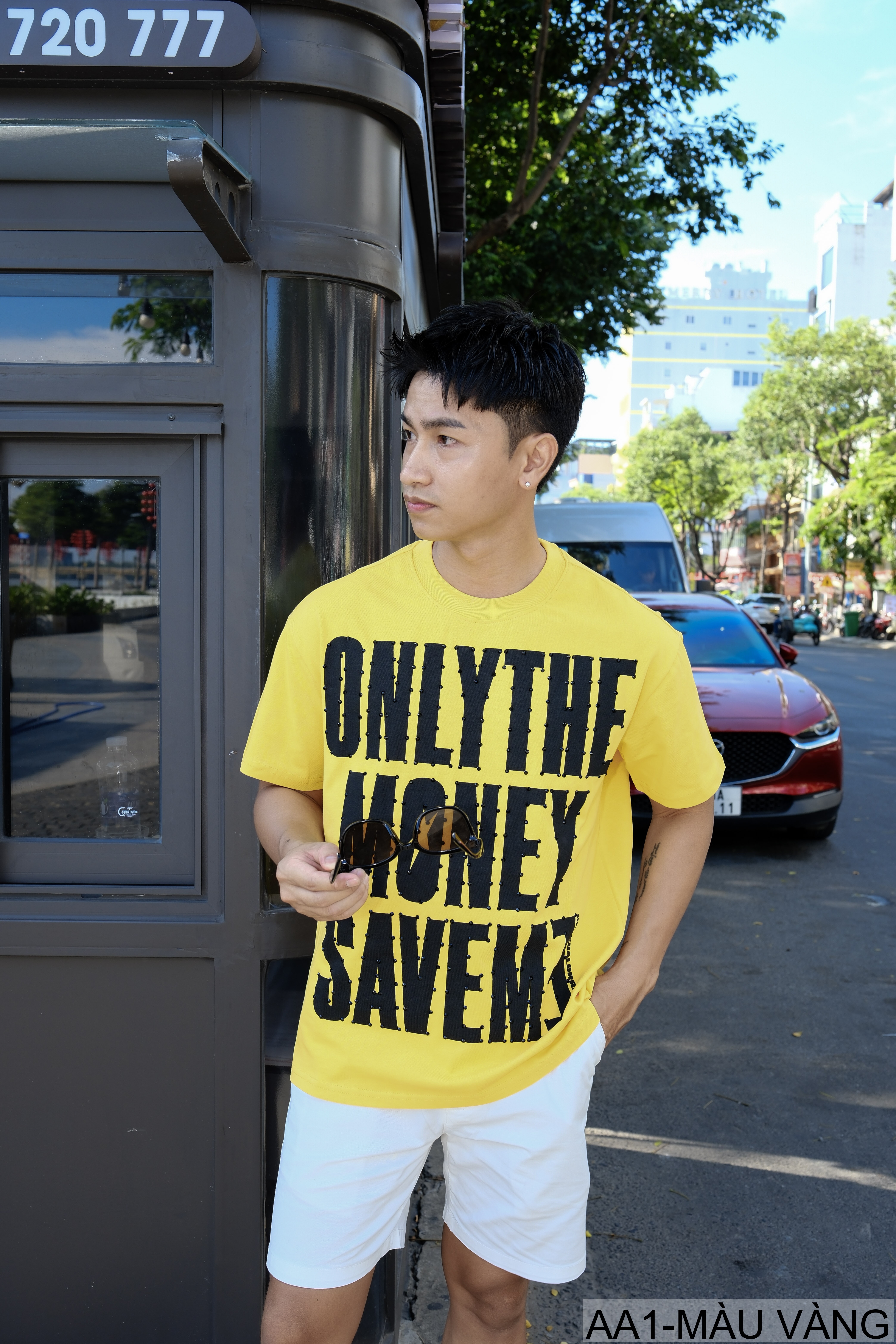 AA1 - Áo thun nam cổ tròn in chữ retro phong cách streetwear, cotton , dáng vừa vặn, 4 màu thời thượng_thumbnail_27