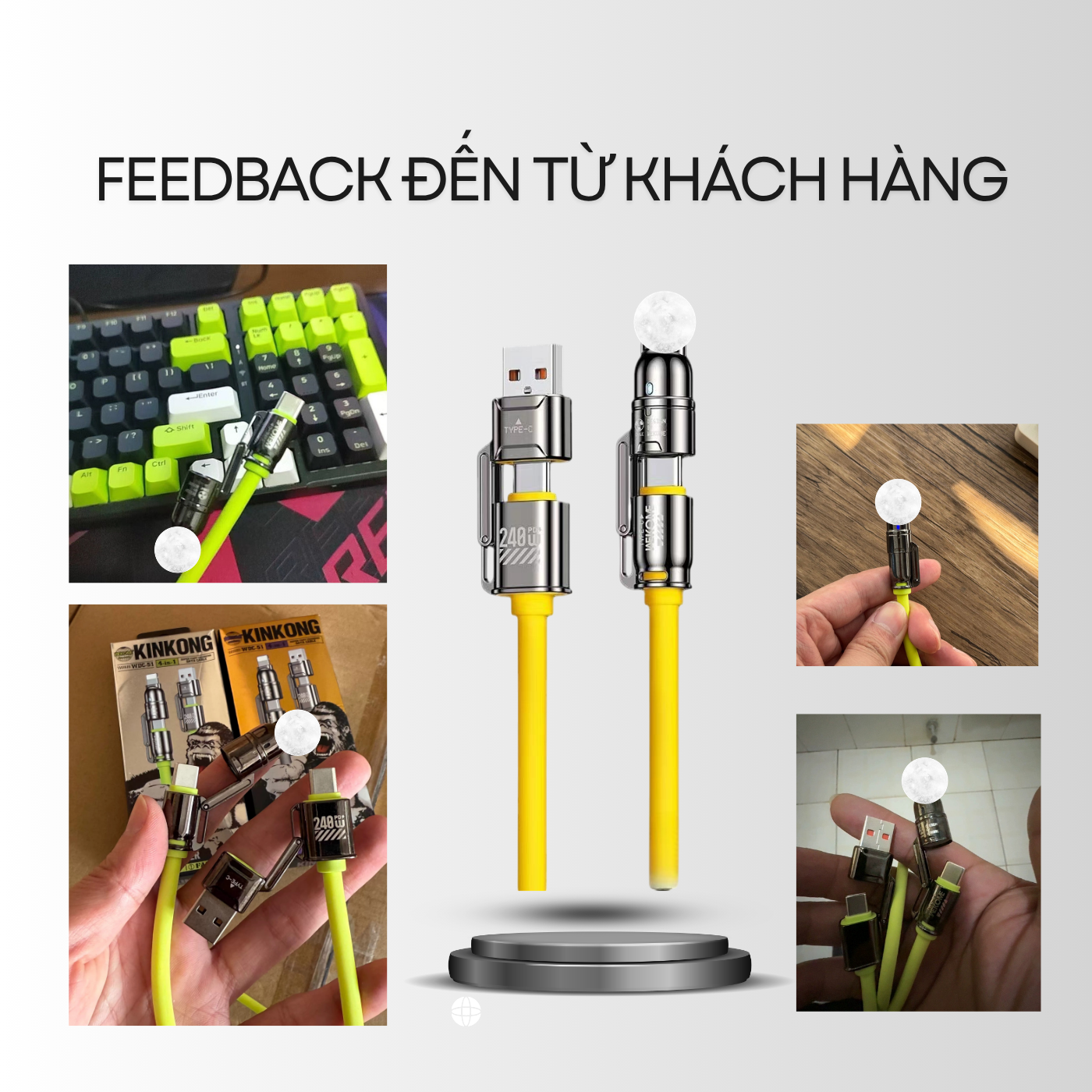 T-ECO SHOP | Cáp Sạc WEKOME WDC-51 240W 4 Trong 1 Hỗ Trợ Sạc Và Truyền Dữ Liệu_thumbnail_7