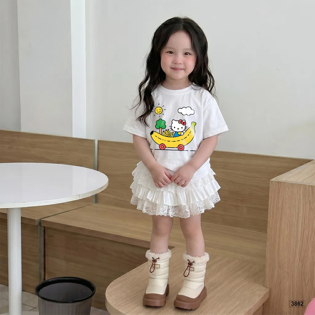 Áo thun bé gái form rộng Kittie Banana Kado 3862_thumbnail_4