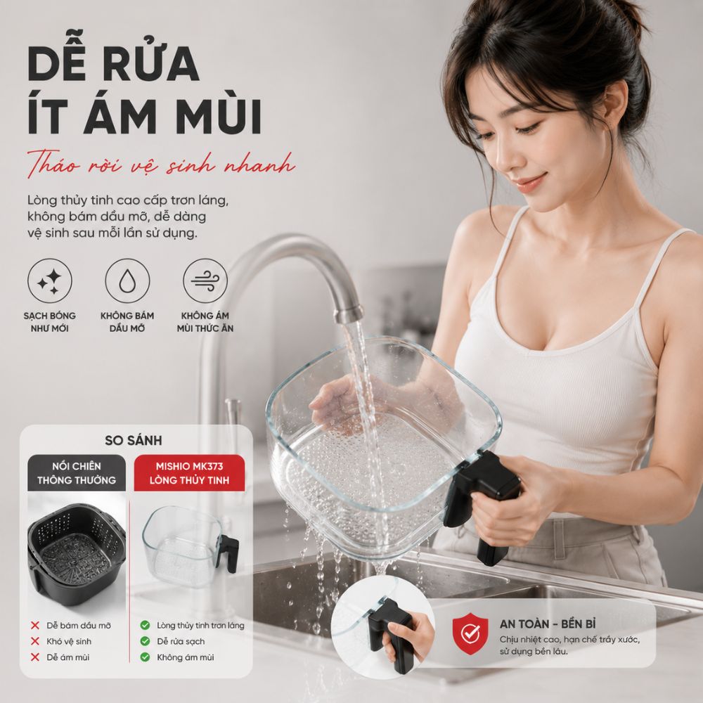 Nồi chiên không dầu lòng thuỷ tinh Mishio MK373 không lo bong tróc chống dính_thumbnail_21
