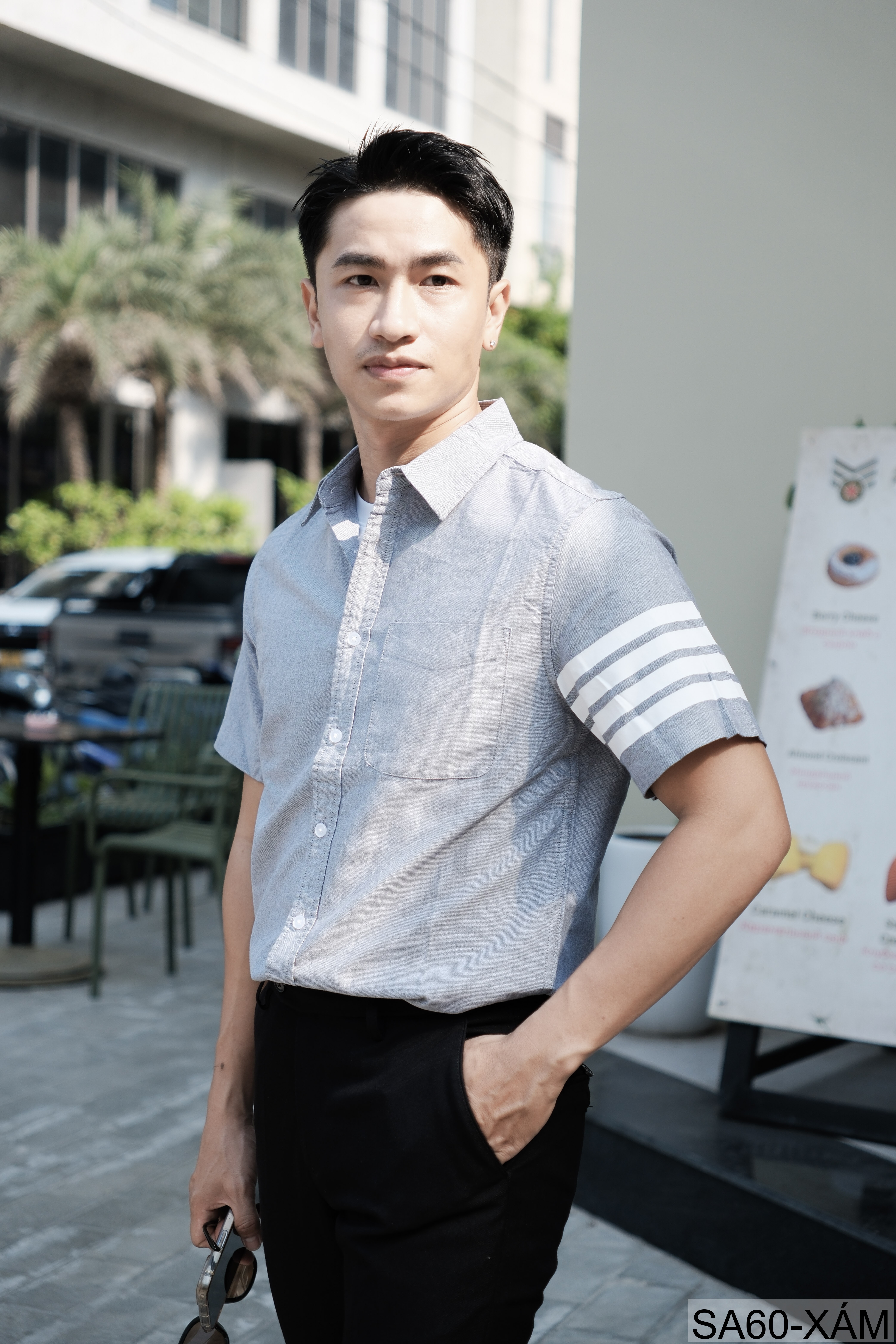 SA60 - Áo Sơ Mi Nam Tay Ngắn Phong Cách Nhật Bản Chất Cotton Thoáng Mát Đa Dụng_thumbnail_20