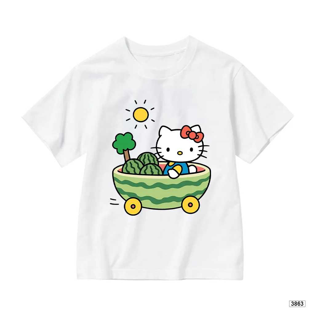 Áo thun bé gái form rộng Kittie Watermelon Kado 3863_thumbnail_7
