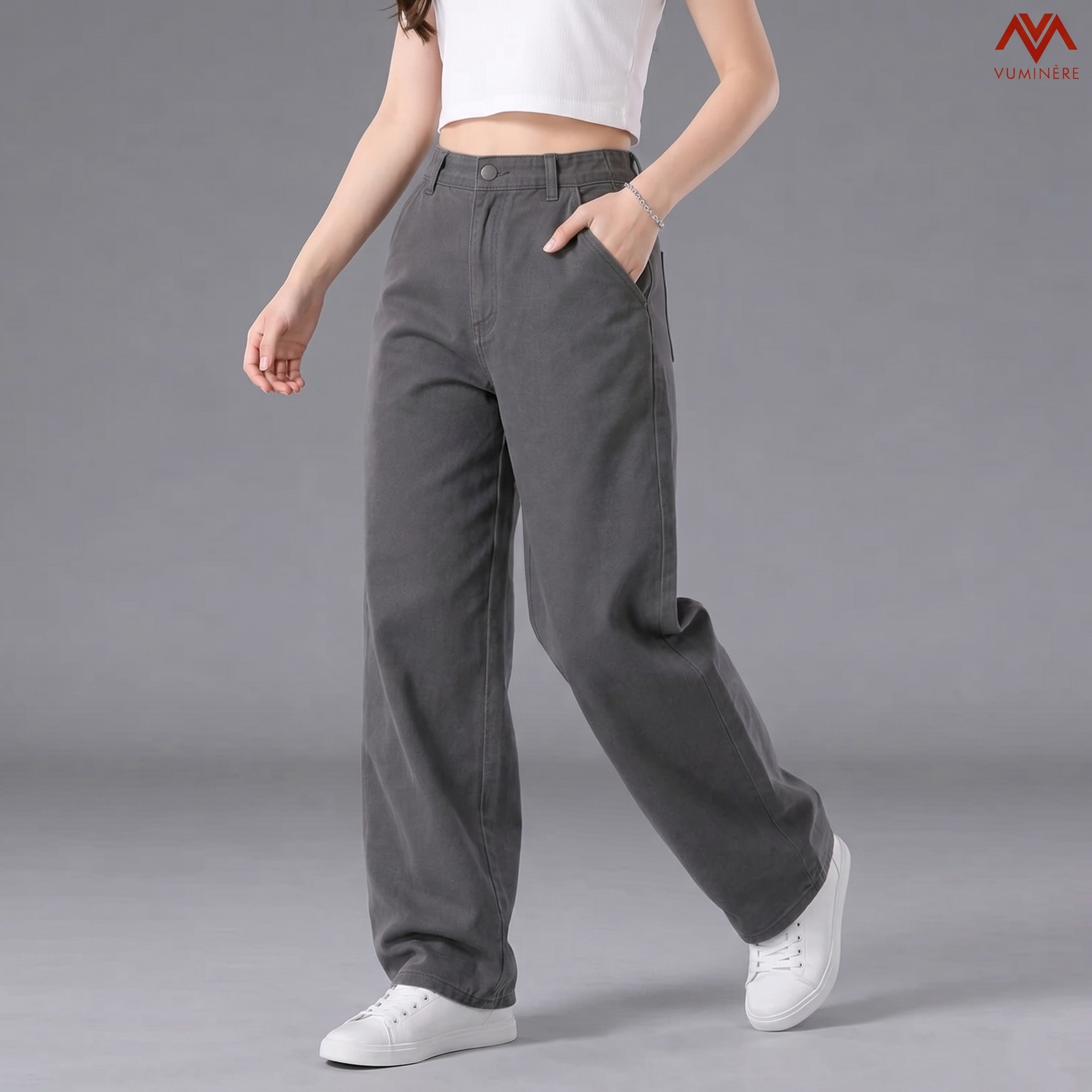 Quần Jeans nữ dáng suông rộng ( GG8 )